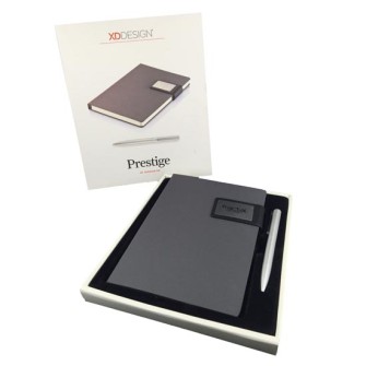 A5 Prestige notebook set anthracite-Fractal